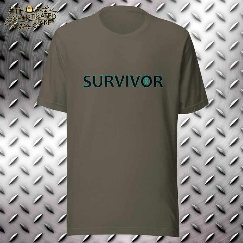Army colored t-shirt with the text 