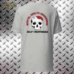 Mental Health Awareness Self Responder Skull T-Shirt