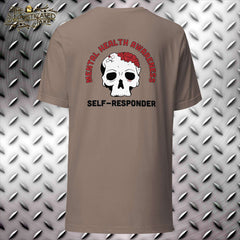 Mental Health Awareness Self Responder Skull T-Shirt